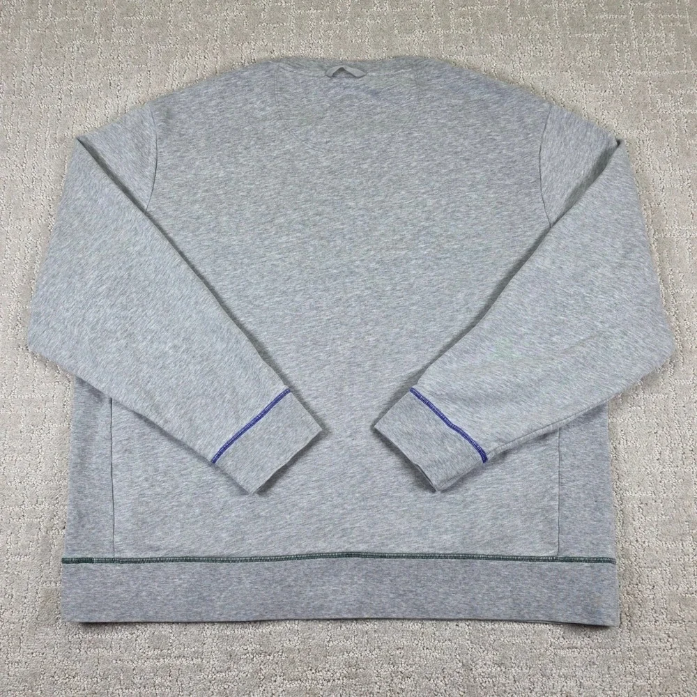 Bombas Mens XXL Gray Bee Better Cotton French Terry Crewneck Sweatshirt Pockets